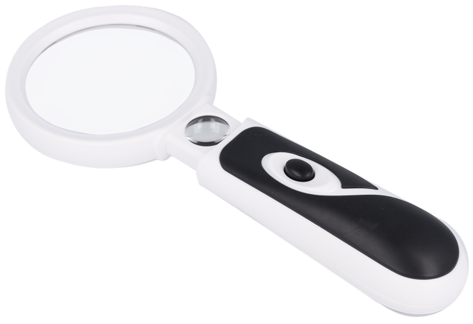 FIRST AID ONLY Loupe avec LED, rond, noir/blanc