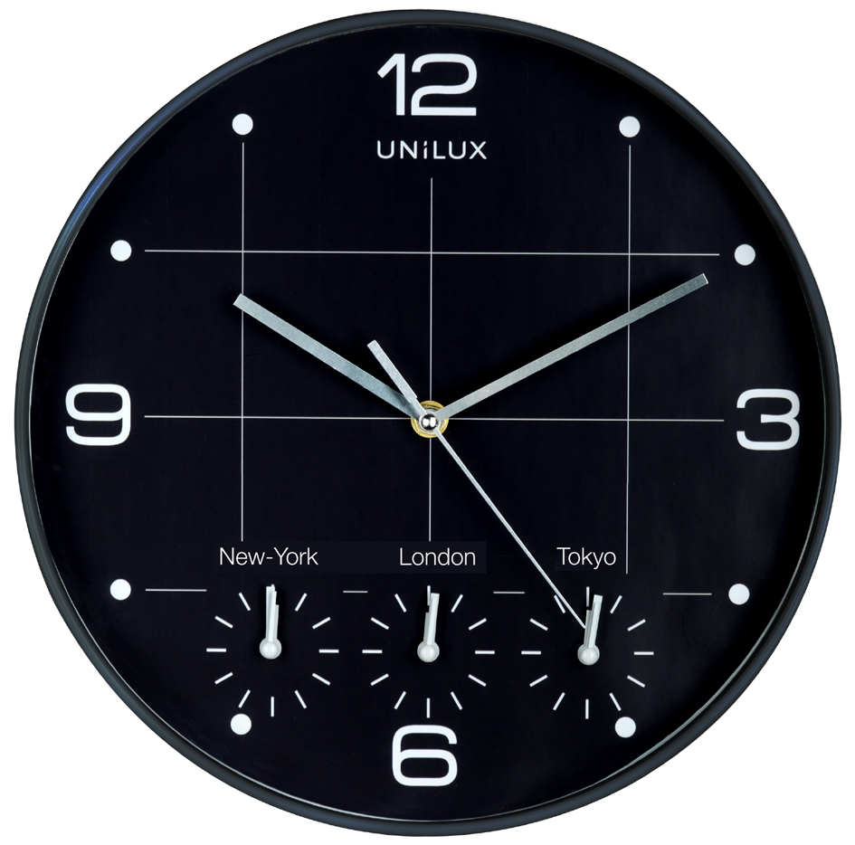 UNiLUX Horloge murale à quartz 'ON TIME', diamètre: 305 mm