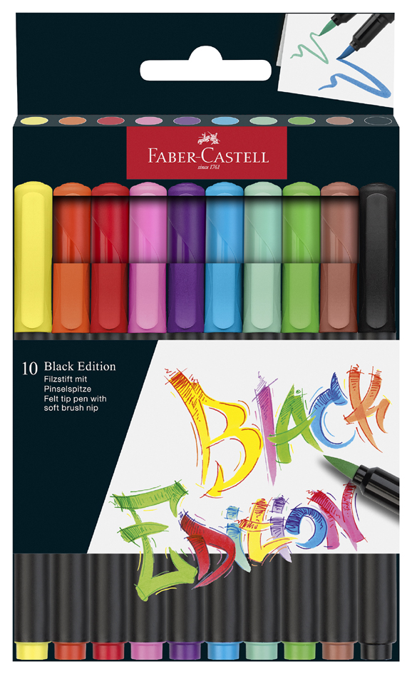 FABER-CASTELL Feutre Black Edition, étui de 10