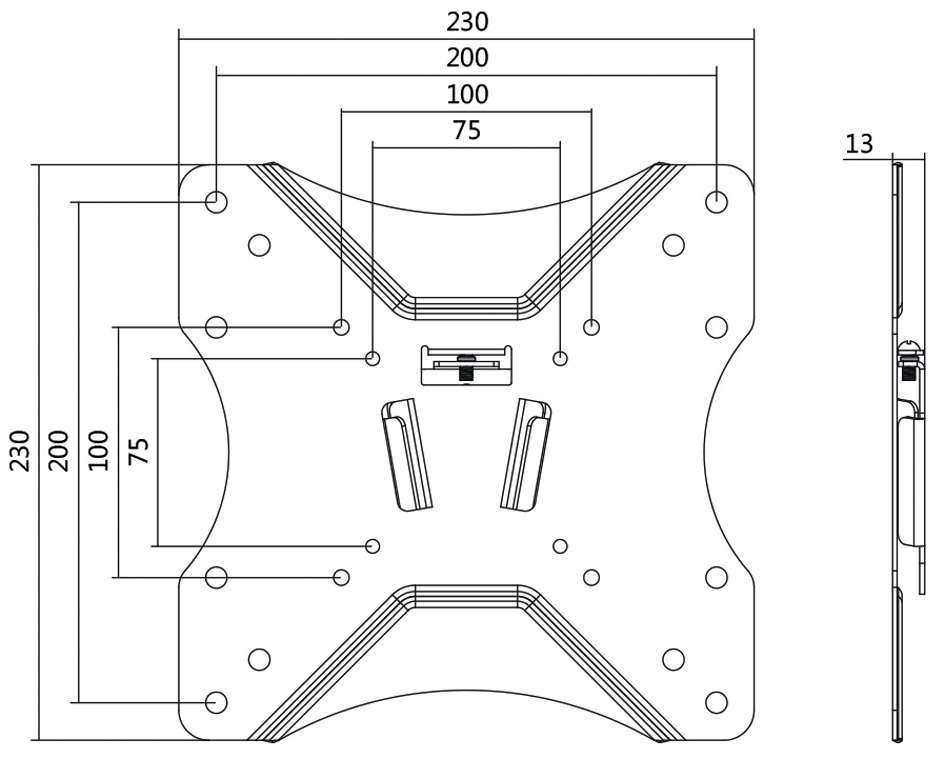 LogiLink Adaptateur VESA, pour écrans 81,28 - 139,7 cm