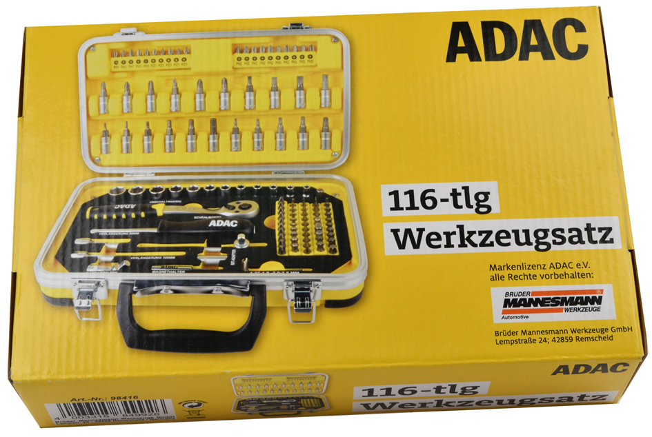 Jeu de vis & d'embouts ADAC, emballage