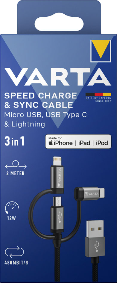 Câbles: USB-A - Micro USB / Lightning