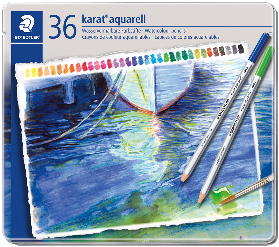 STAEDTLER Crayon aquarellable karat aquarelle, étui de 36