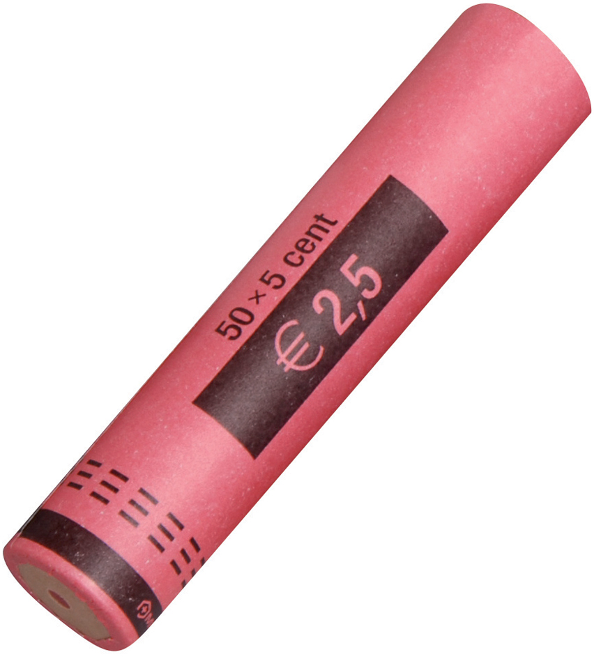 RESKAL Tube à monnaie pour pièce Euro, papier, 50 x 0,05 EUR