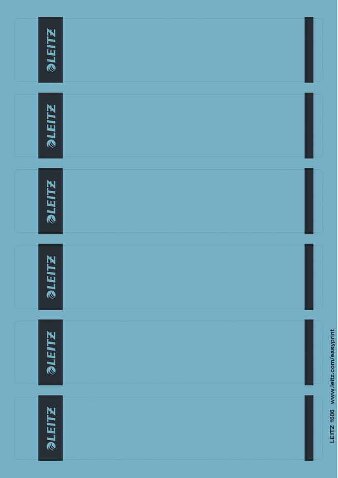 LEITZ Etiquette pour dos de classeur, 39 x 192 mm, bleu