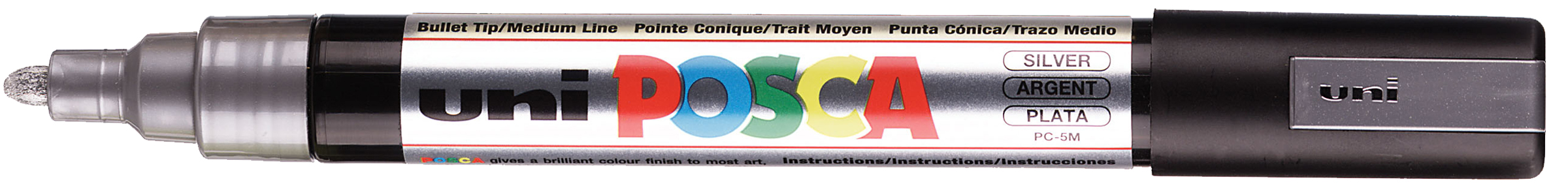 POSCA Marqueur à pigment PC-5M, argent