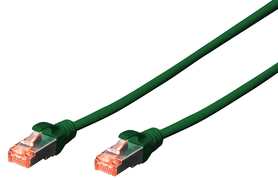 DIGITUS Câble de brassage, Cat. 6, S/FTP, 0,5 m, vert