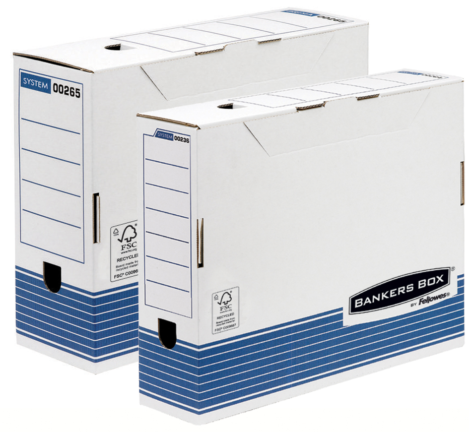 Fellowes BANKERS BOX SYSTEM boîte d'archives, (L)100mm, bleu
