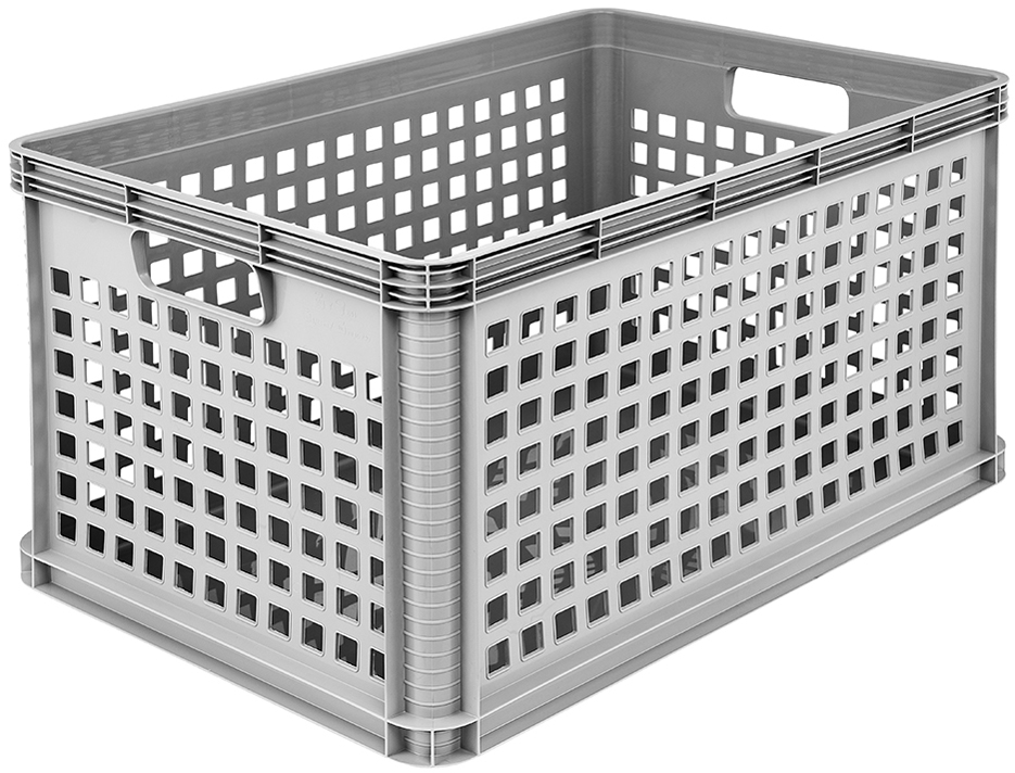 Corbeille de rangement "robert", 64 litres, nordic-grey
