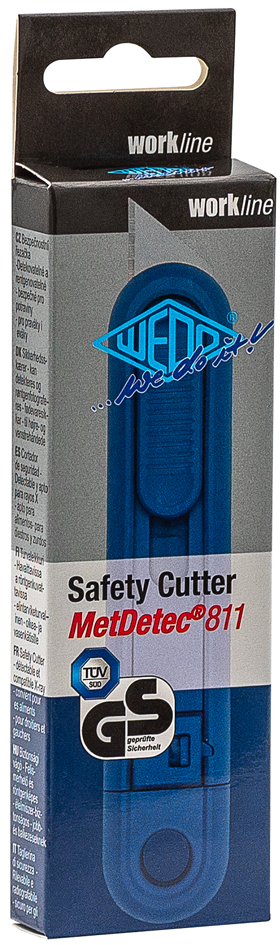 Cutter de sécurité MetDetec 811, détectable, blister carton