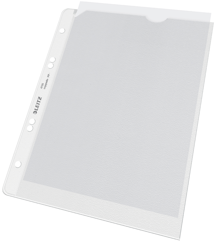 LEITZ Pochette perforée,format A5, PP, granuleux, 0,13 mm,