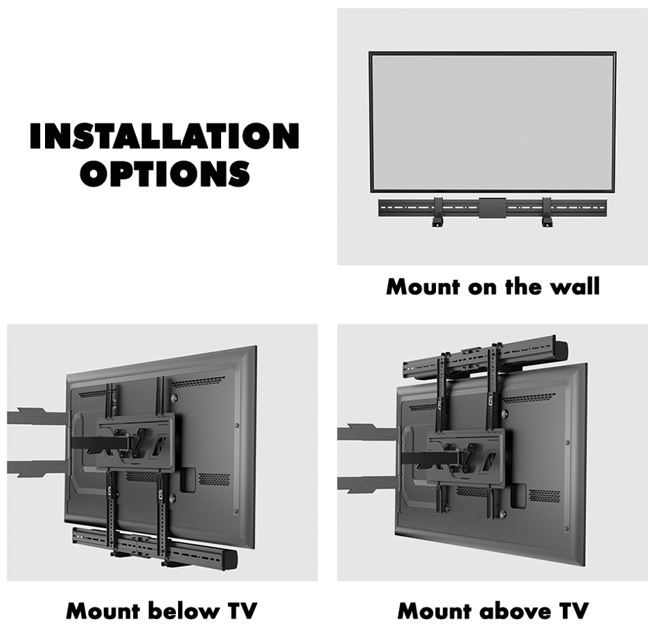 Visuel de référence : montre les possibilités d'installation