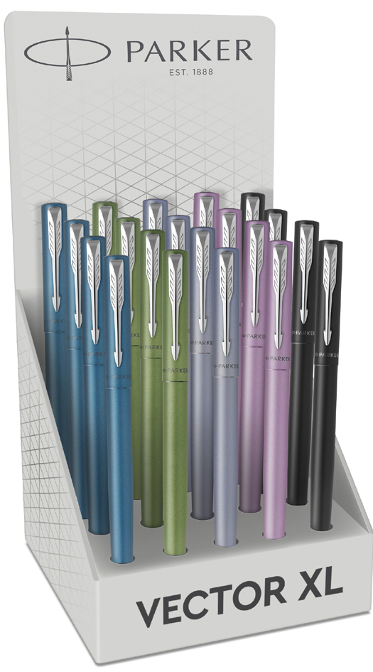 PARKER Stylo plume VECTOR XL, présentoir de 20