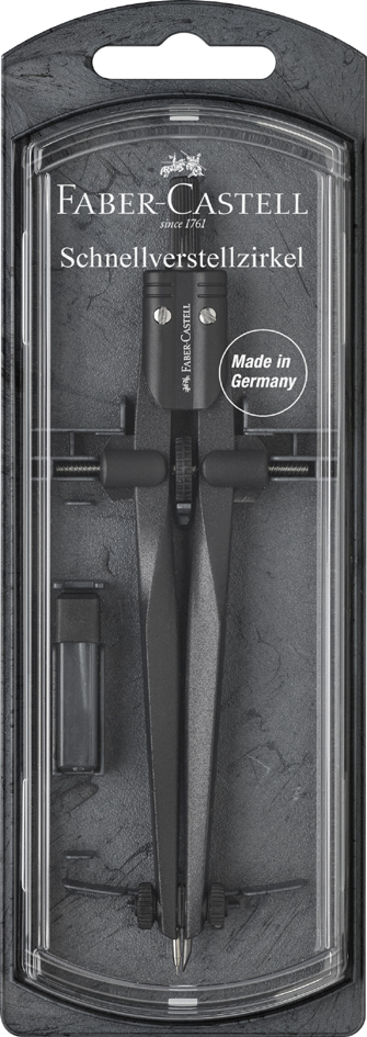 FABER-CASTELL Compas à réglage rapide STREAM, noir