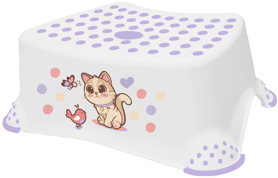 keeeper kids Marchepied 'tomek cats', blanc