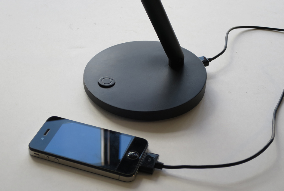 UNiLUX Lampe de bureau à LED JACK, avec port USB, noir