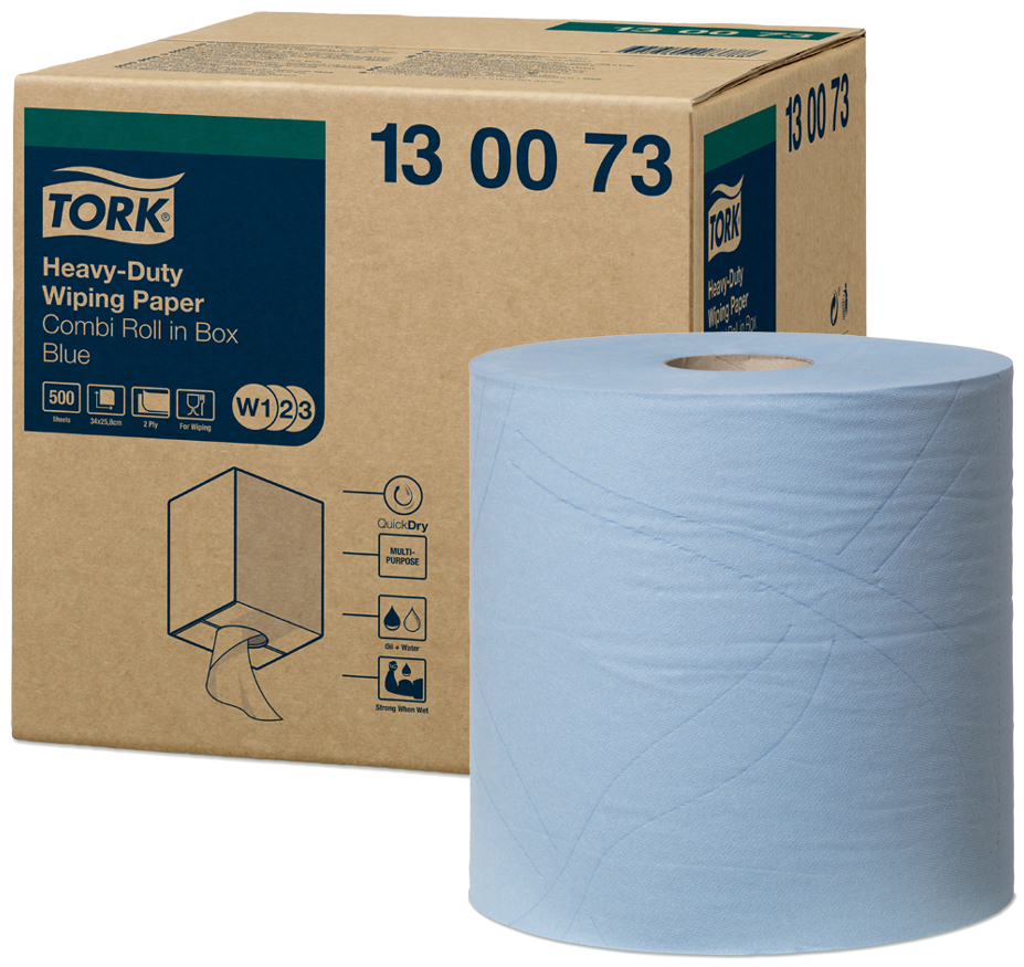 TORK Rouleau nettoyant multi-usage, 2 couches, 170 m, bleu