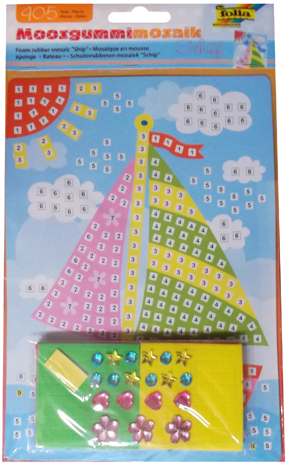 folia Mosaique de mousse caoutchouc 'bateau', 405 pièces