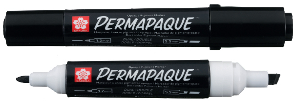 Marqueurs permanent, double pointe