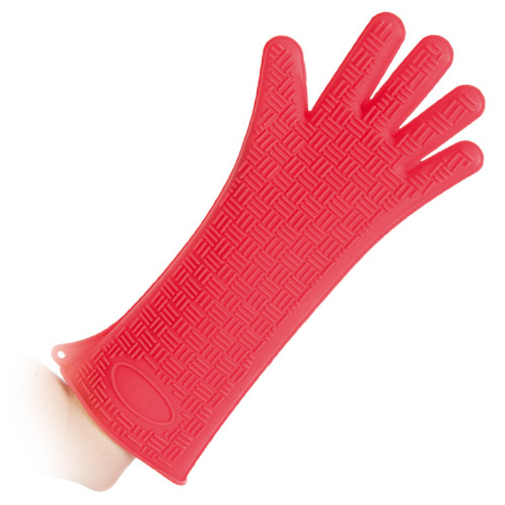 HYGOSTAR Gant en silicone 'HEATBLOCKER', rouge taille unique 350 mm silicone rouge 1
