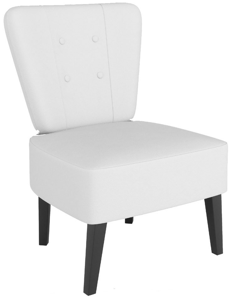 PAPERFLOW Fauteuil visiteur Brighton, simili cuir, blanc