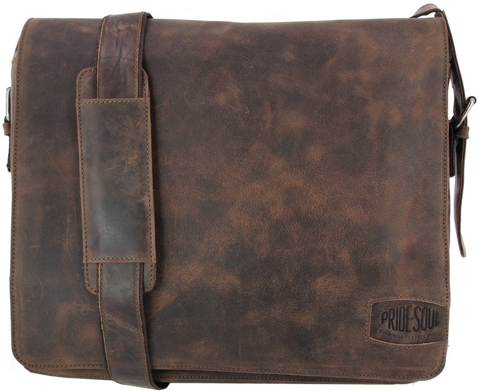 PRIDE&SOUL Sac à bandoulière 'BEN', cuir, marron