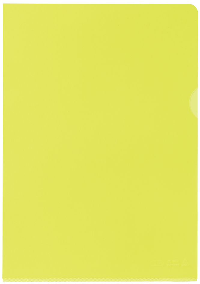 Oxford Pochettes coin Premium, A4, PVC, transparent, jaune