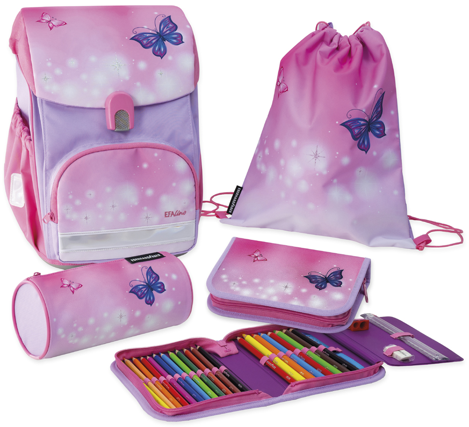 EBERHARD FABER Kit cartable EFAlino Papillon II, 4 pièces