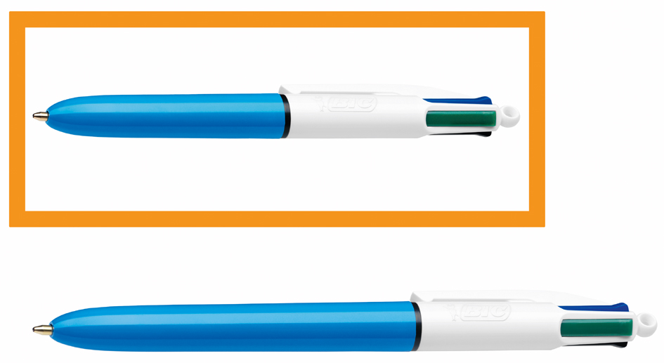 BIC Stylo à bille rétractable 4 Colours mini, largeur du