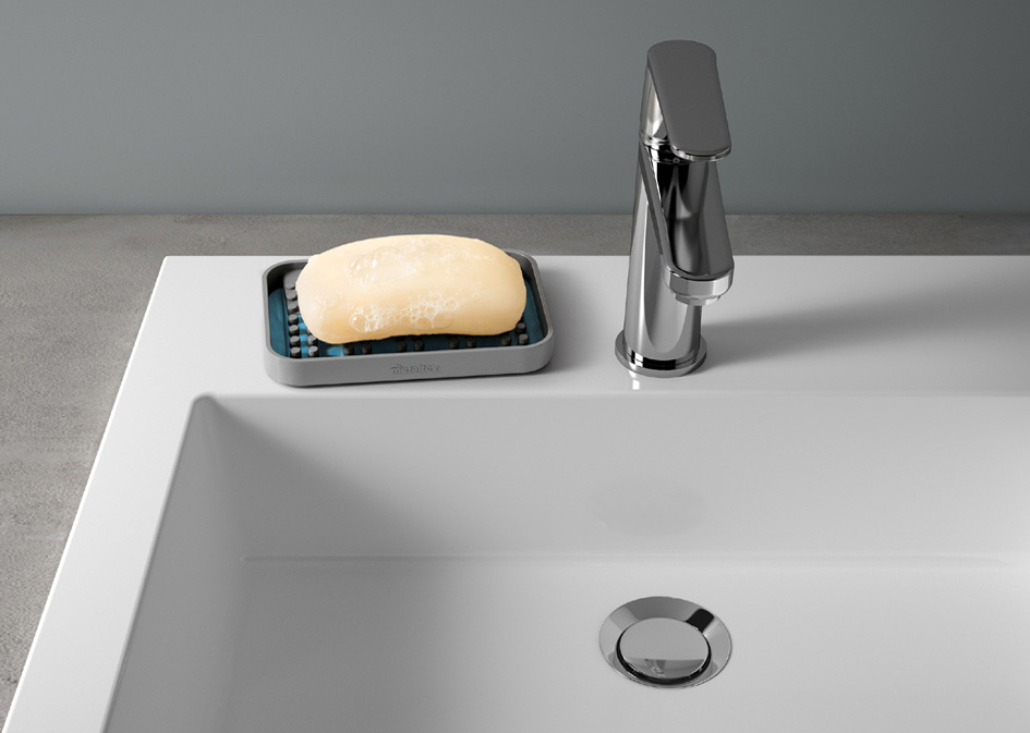 metaltex Porte-savon Gravity-Soap, gris