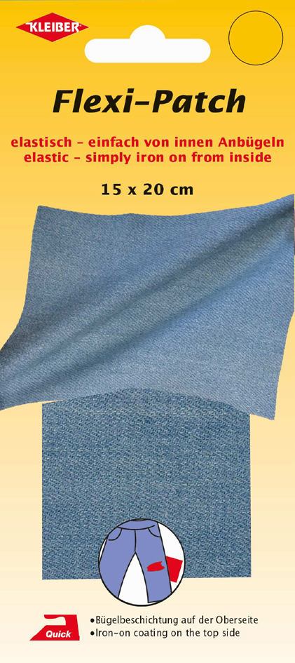 KLEIBER Patch thermocollant, repassage intérieur, jean clair