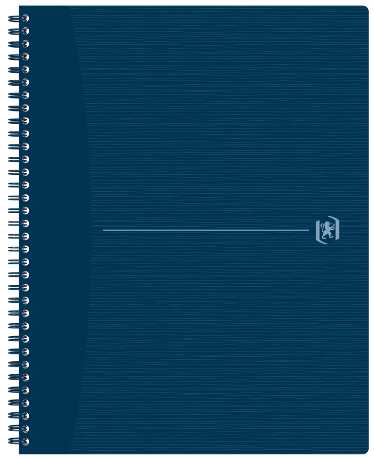 Oxford Cahier à spirales Origins, A4, ligné, bleu
