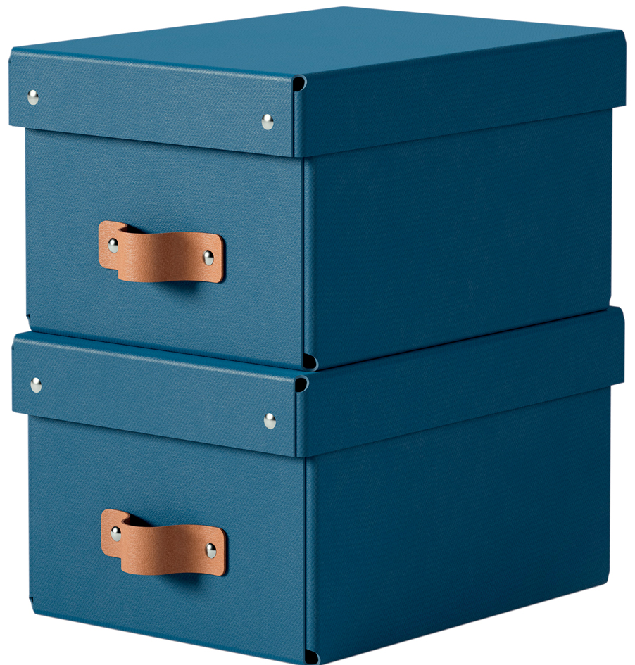 Boîte de rangement Puro, bleu nuit