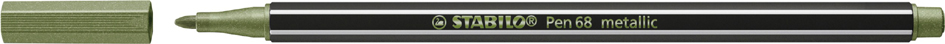 STABILO Stylo feutre Pen 68 metallic, vert clair métallisé