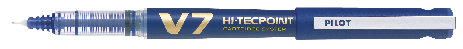 Stylo roller V7 Hi-Tecpoint, rechargeable, bleu