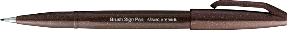 PentelArts Stylo feutre Brush Sign Pen SES15, marron foncé