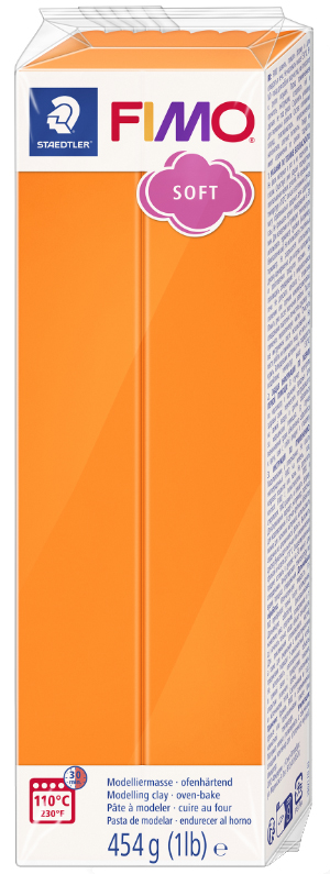 FIMO SOFT Pâte à modeler, à cuire, mandarine
