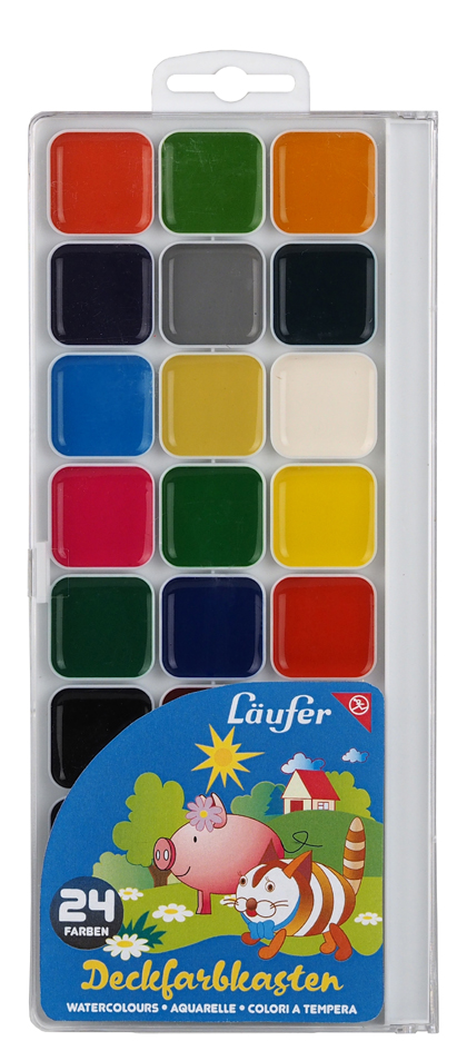 Läufer Boîte de pastilles de peinture, 24 couleurs