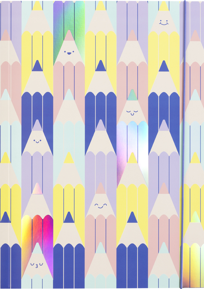 folia Carton à dessin HOTFOIL 'COLOURFULL PENCILS', A3