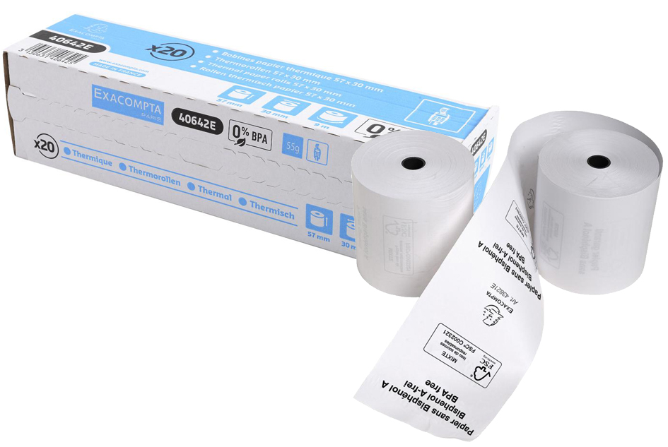 EXACOMPTA Bobine thermique pour caisse, 57 mm x 9 m