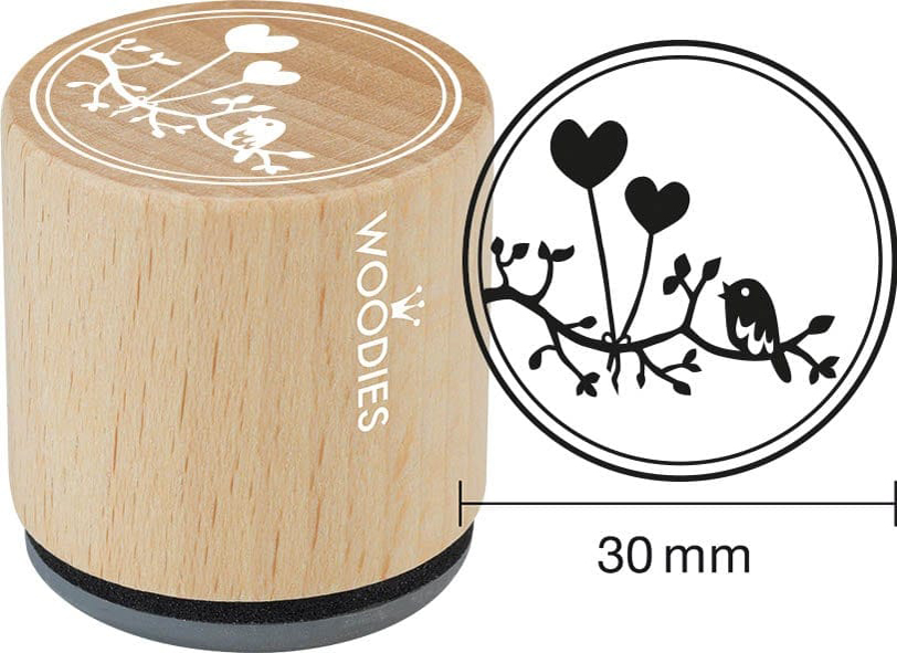 COLOP Tampon à motif Woodies 'ballons en forme de coeur'