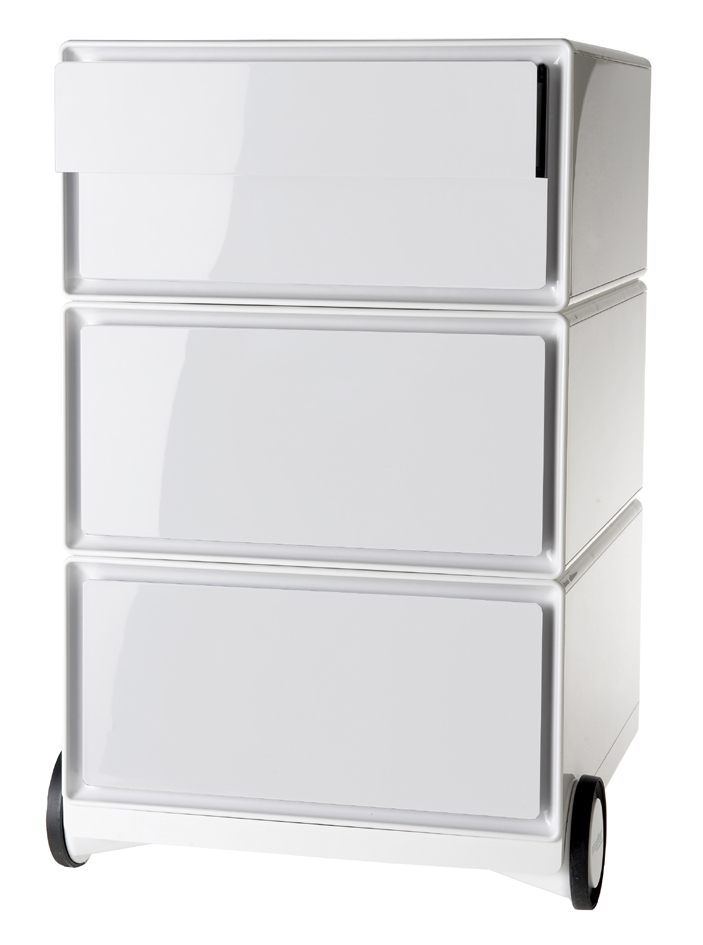 PAPERFLOW Caisson mobile 'easyBox', 4 tiroirs, blanc/blanc