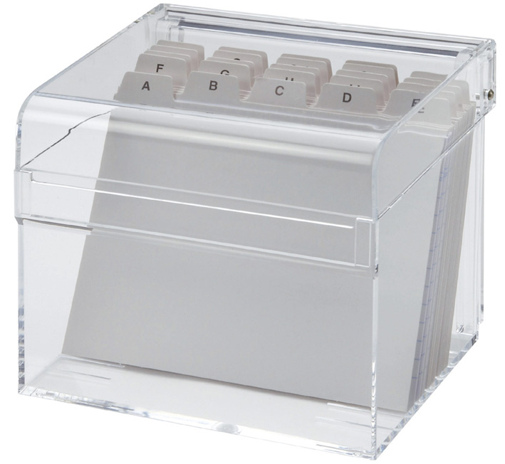 Boîtes à fiches, acrylique
