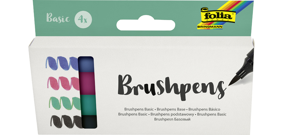 folia Stylo pinceau Brush Pens 'Basic', kit de 4