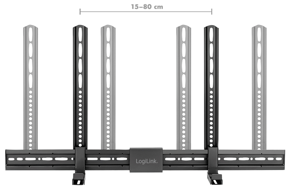 Largeur réglable pour dimensions VESA de 800 x 400 max.