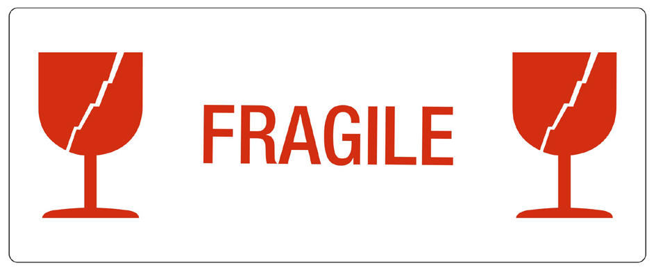 rillprint Étiquette d'avertissement 'FRAGILE'