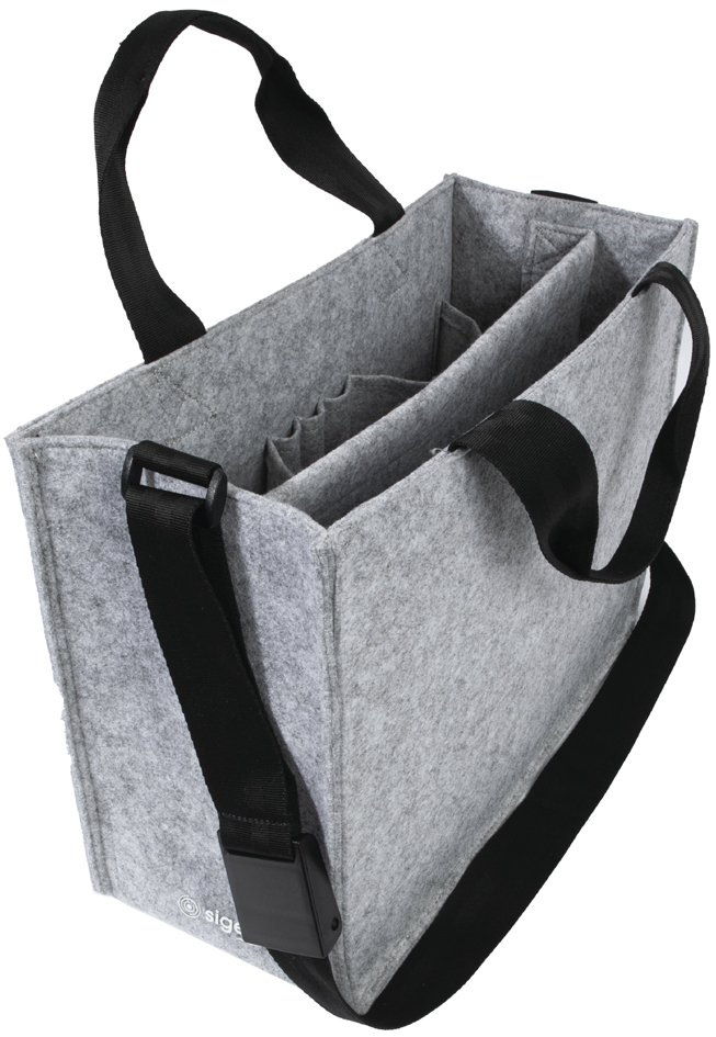 sigel Sacoche en feutre Business Desk Sharing Bag Cassic M taille : M feutre gris foncé