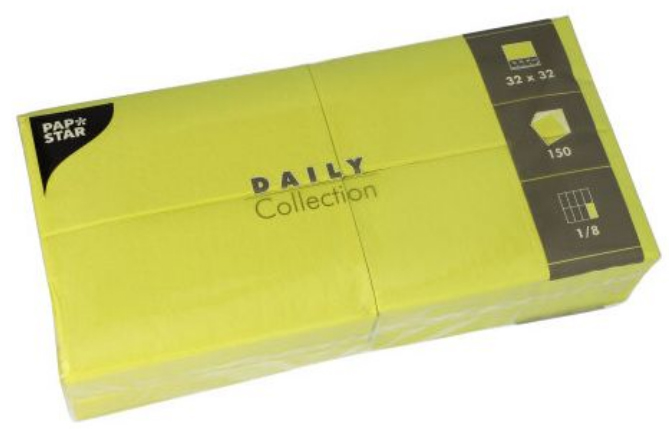 PAPSTAR Serviette bistrot, 320 x 320 mm, 3 couches, vert