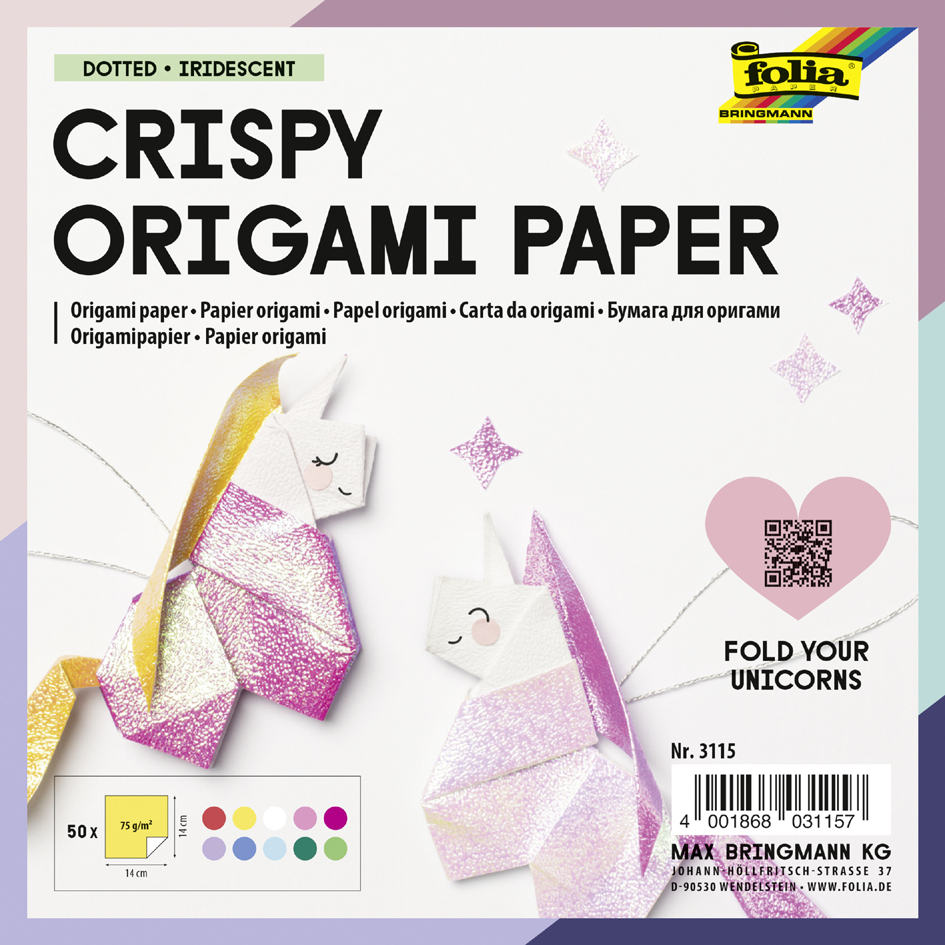 folia Feuille à plier Crispy Origami Paper, gaufrage points