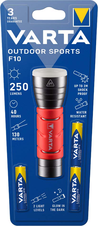 VARTA Lampe de poche LED 'Outdoor Sports F10', 3 AAA